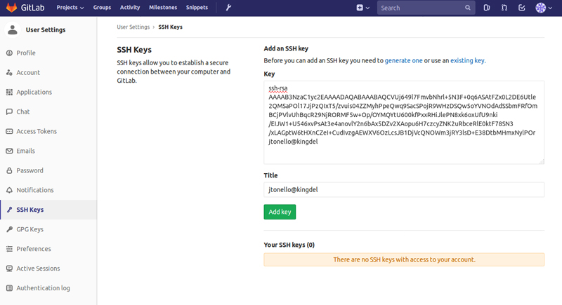GitLab Screen
